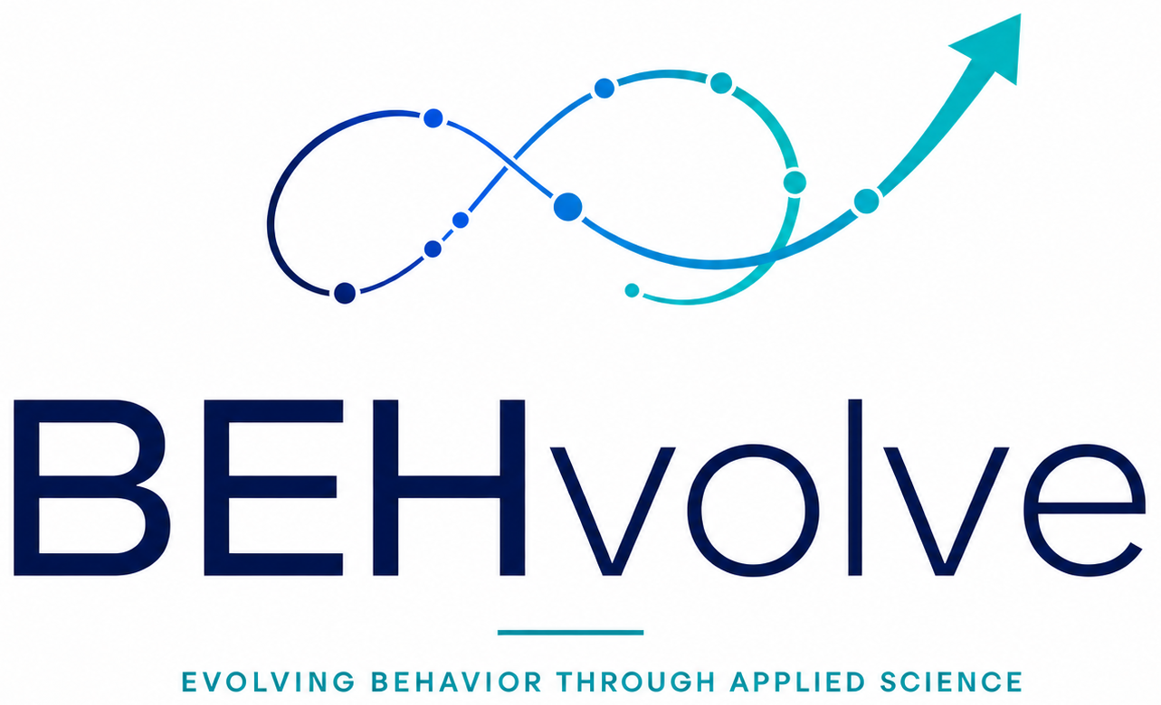 BEHvolve logo and upward behavioral path mark
